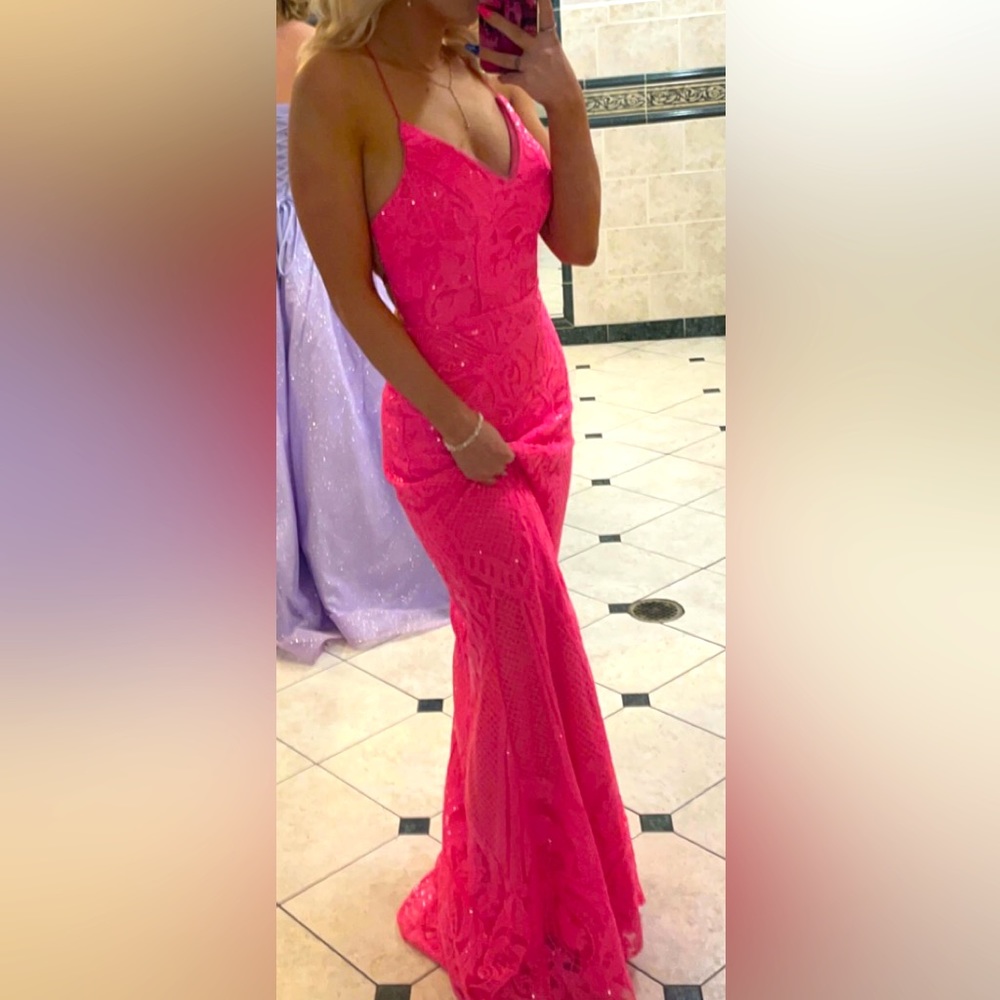 Hot Pink Prom Dress